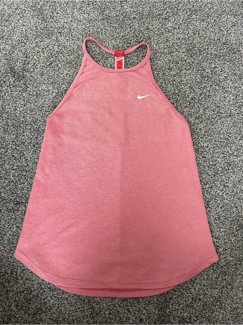 Nike Dry Elastika Stripe Women’s Racerback Tank with White Swoosh